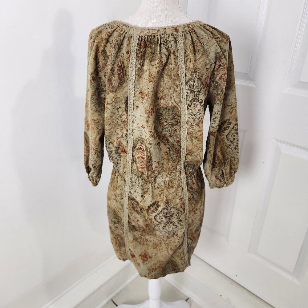 Ralph Lauren Denim & Supply Dress Womens M Corduroy Paisley Peasant Cottage Boho - Picture 8 of 16